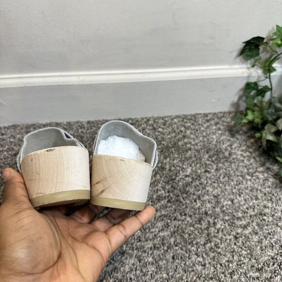 Bighorn Womens Wooden Clogs Purple Floral Leather size 36 US 6 Slip On Holland - Picture 6 of 8